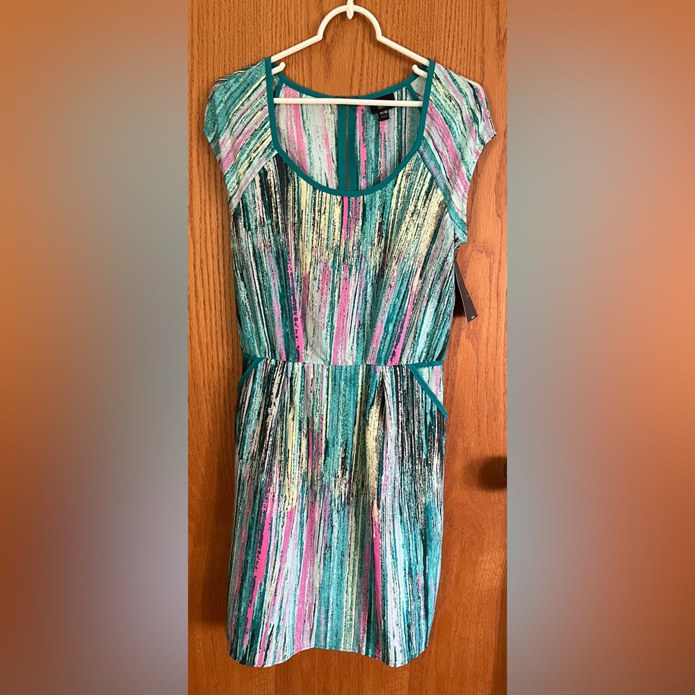 Mossimo Supply Co. Blue and Green Sundress with Scoop Neck